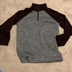 Old navy red/gray hood less sweater